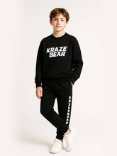 Boys Black Terry Tshirt and Trackpant Combo Set